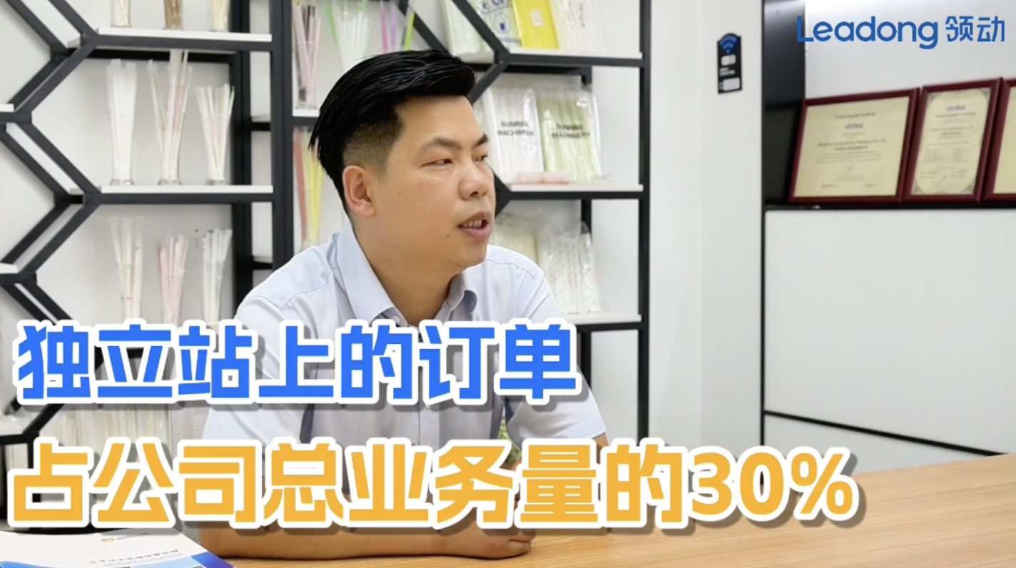 独立站来的订单占公司业务量的30%