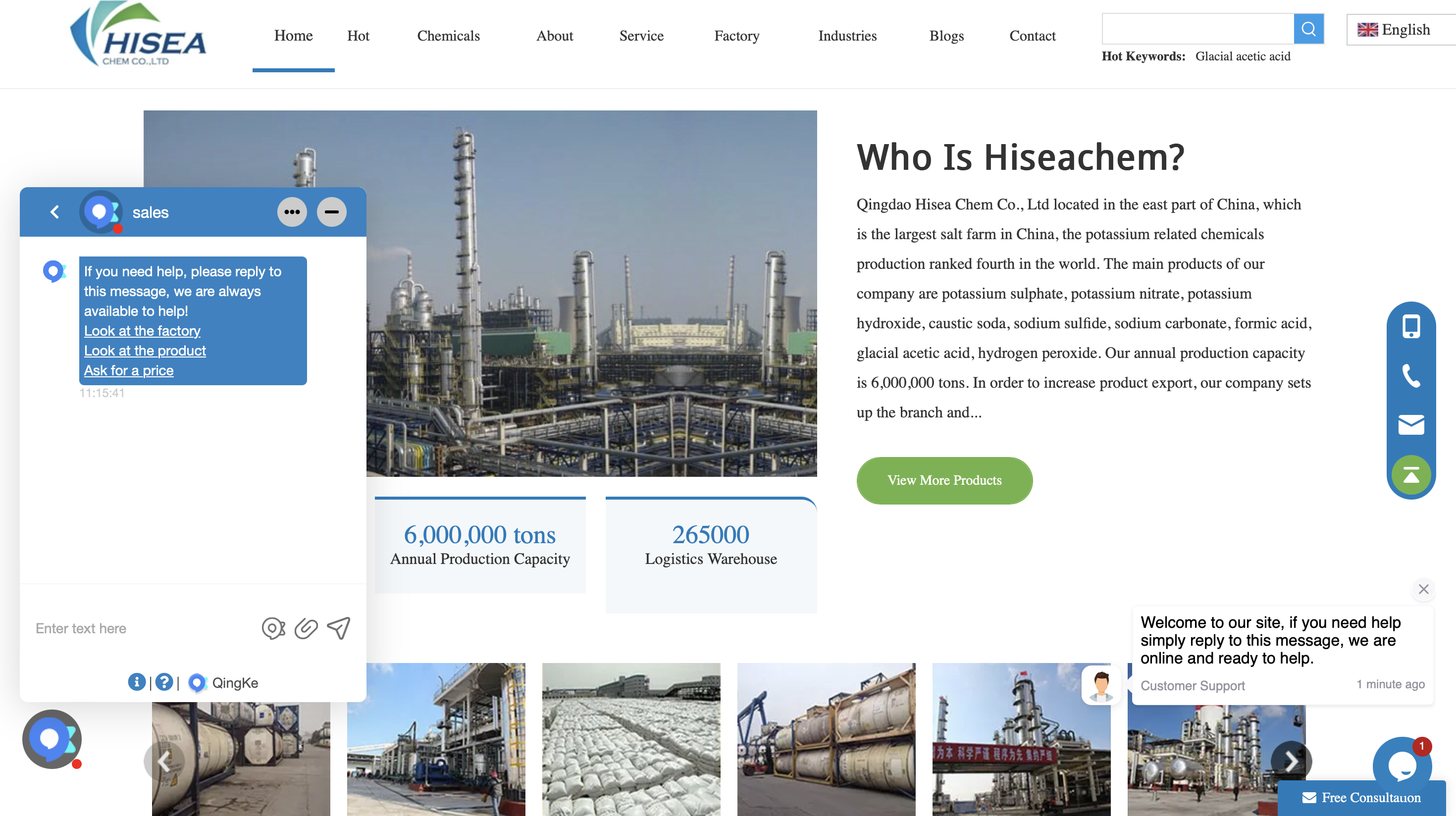 客户网站界面截图