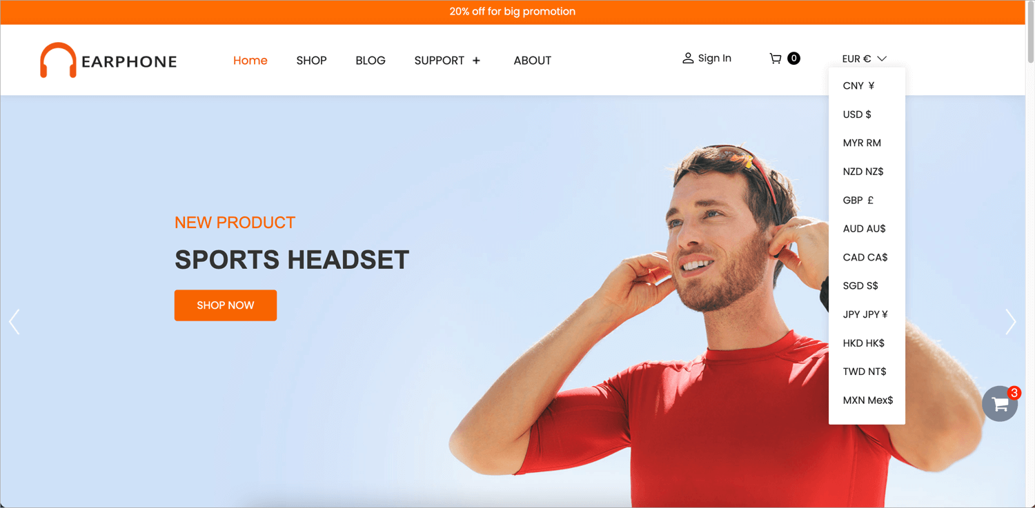 币种切换组件新增风格三